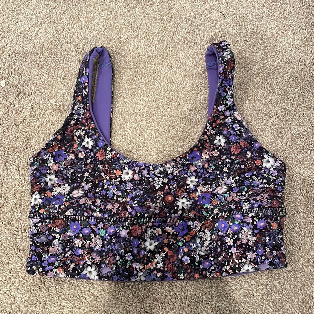Purple/Flower lululemon align bra